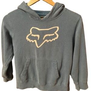 Fox Racing Blue Sweatshirt Iconic Logo Hoodie Size Medium